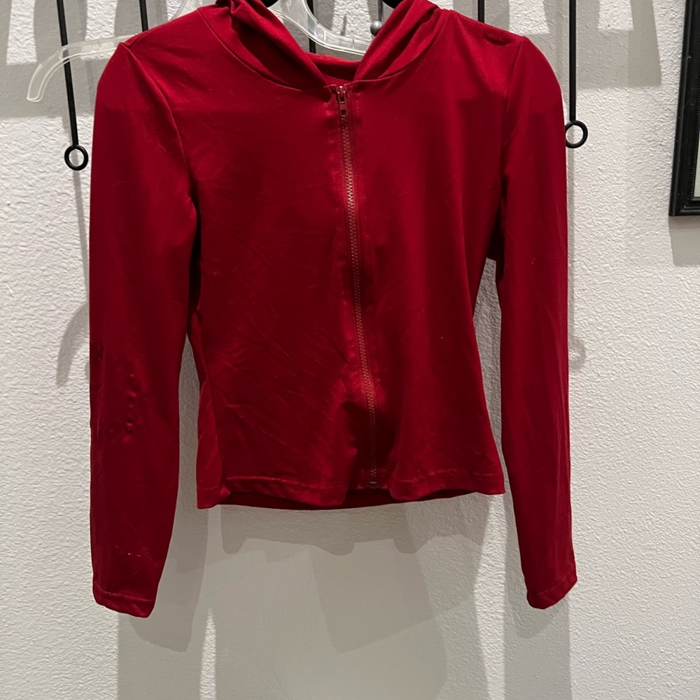 Red soft ladies hoodie
